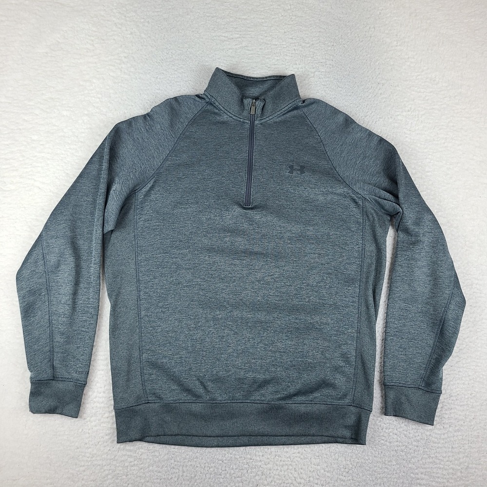 Under Armour Storm Sweater Mens Large Gray Fleece Loose Coldgear Sweatshirt Golf